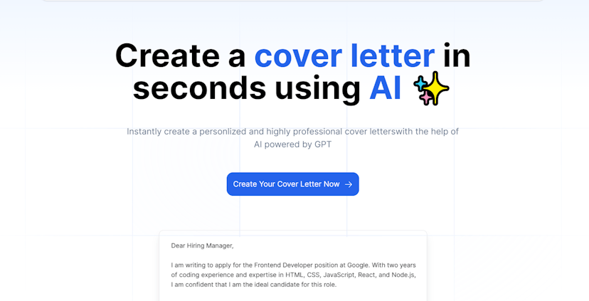 AI Cover Letter Generator